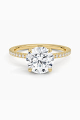 Round Cut Moissanite Diamond Ring