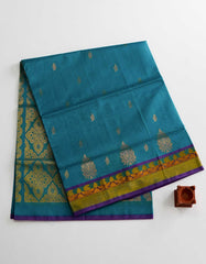 Cerulean Color Venkatagiri Cotton Saree