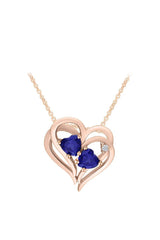 Heart-Shape Double Heart Pendant Necklace