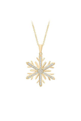 Baguette Snowflake Pendant Necklace