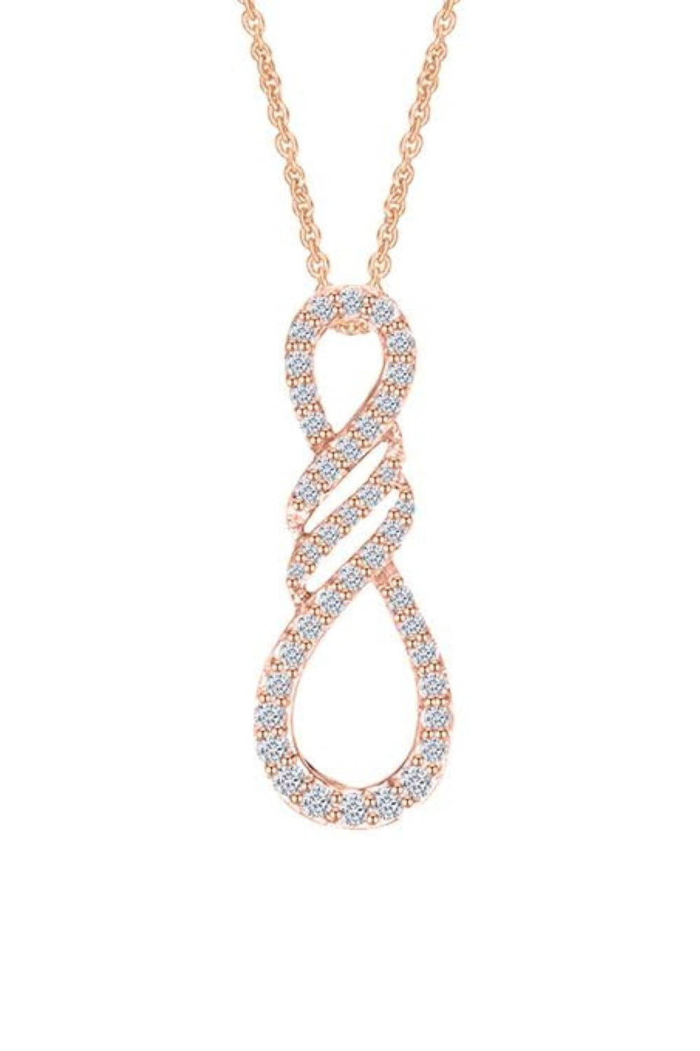Rose Gold Color Infinity Flame Pendant 