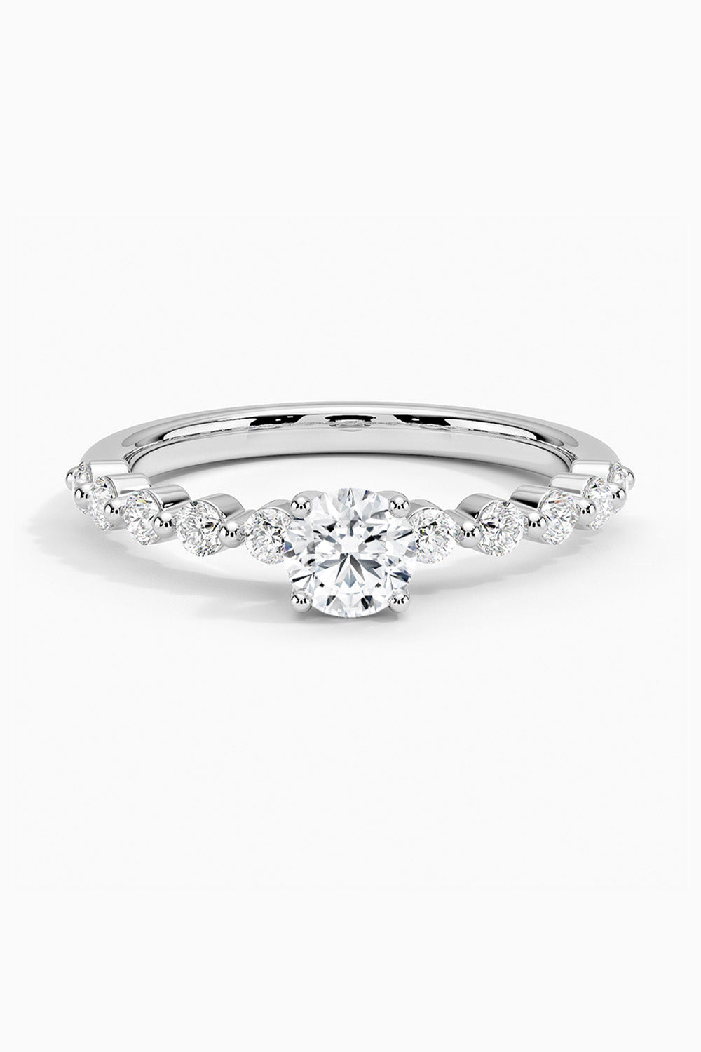 Round Moissanite Engagement Ring