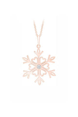 Heart Snowflake Pendant Necklace