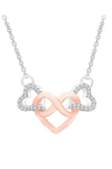 Infinity Heart Interlocking Pendant Necklace