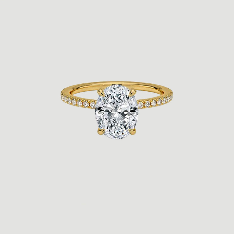 Oval Shape Moissanite Ring