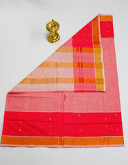 Carnation Pink Color Twill Cotton Saree