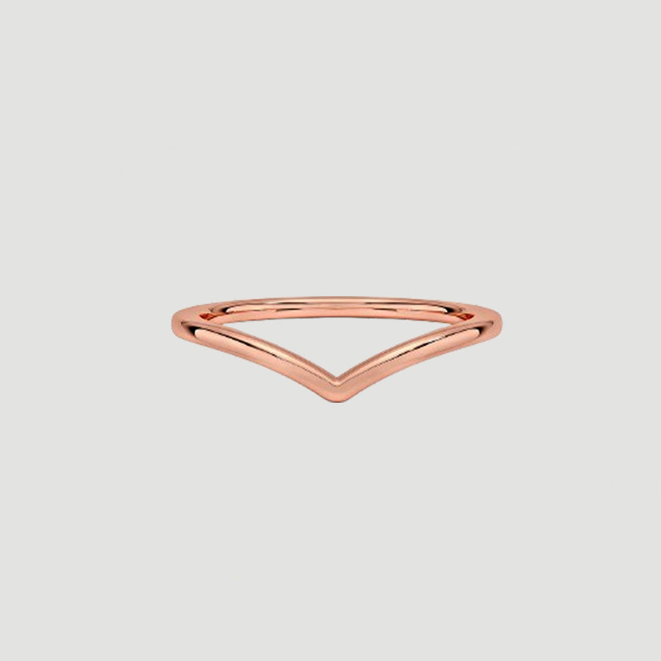 Curved V Shape Ring