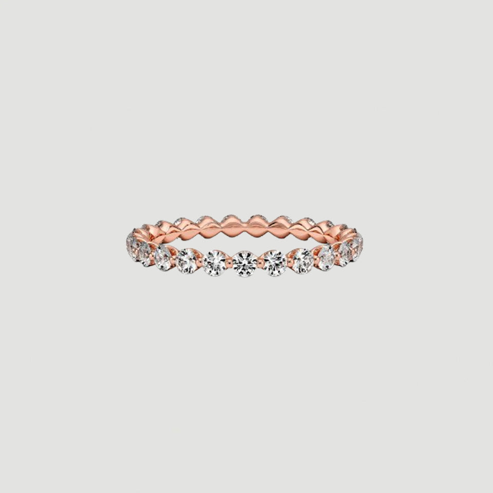 Round Moissanite Eternity Ring