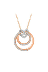 Double Circle Pendant Necklace