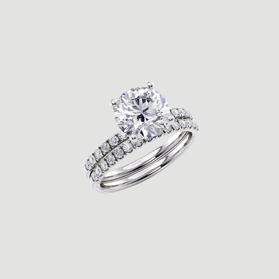 Round Cut Moissanite Ring