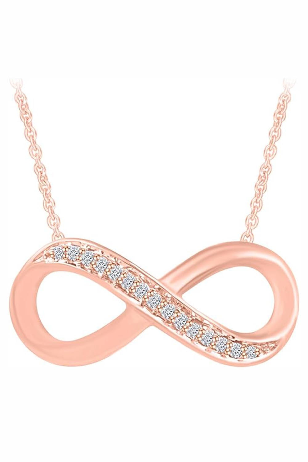 Rose Gold Color Yaathi Infinity Necklace, Women's Pendant Necklace
