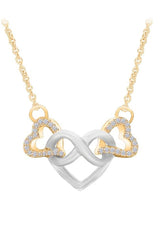 Infinity Heart Interlocking Pendant Necklace