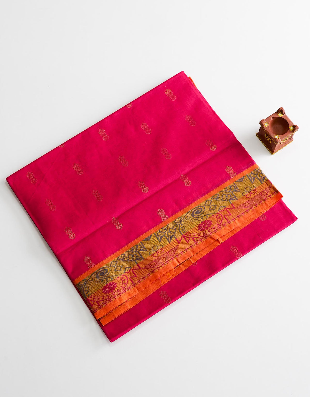 Dark Pink Color Venkatagiri Cotton Saree