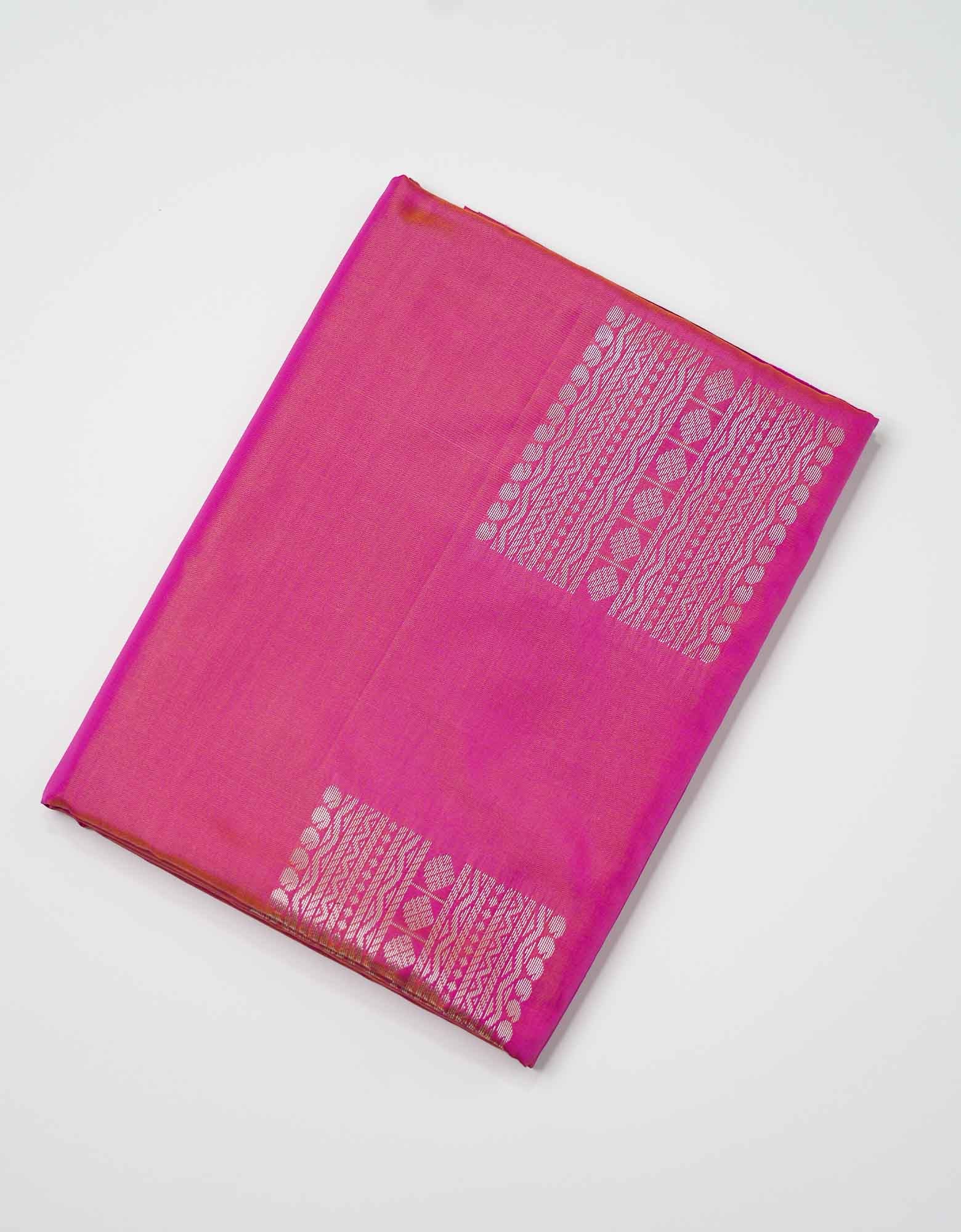 Medium Pink Kanchipuram Soft Silk Saree