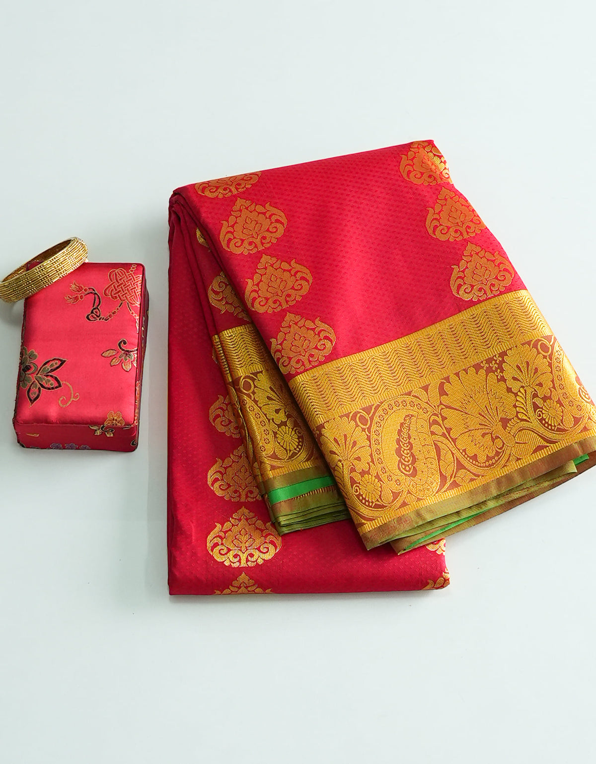 Emboss Butta Silk Saree