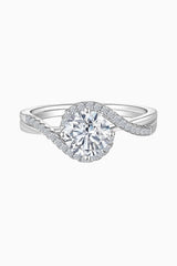 Twisted Moissanite Engagement Ring