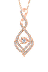 Rose Gold Color Infinity Drop Pendant Necklace