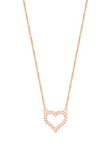 Rose Gold Color Open Heart Pendant Necklace, Pendant For Women