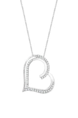 Lab Created Moissanite Diamond Heart Pendant in 18K Gold Plated Sterling Silver.