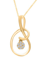 Yellow Gold Color Accent Solitaire Pendant Necklace
