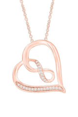 Rose Gold Color Infinity Heart Necklace