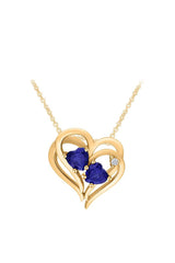 Heart-Shape Double Heart Pendant Necklace