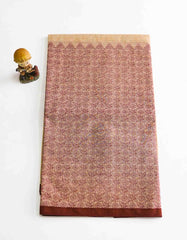 Light Brown Jacquard Saree