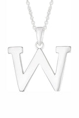 W Letter Pendant Necklace Girls