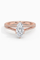 Marquise Moissanite Band Ring