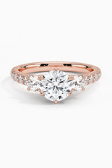 Channel Set Three-Stone Engagement Ring