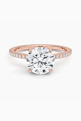 Round Cut Moissanite Diamond Ring