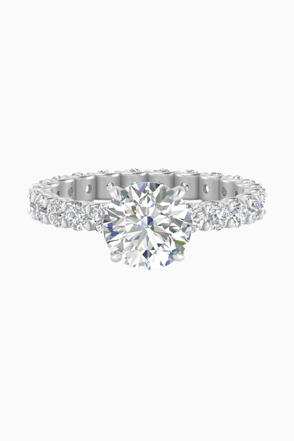 Round Shape Pointer Moissanite Ring