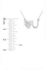 Love You Heart Pendant Necklace