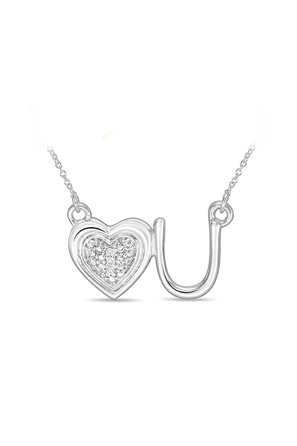 Love You Heart Pendant Necklace