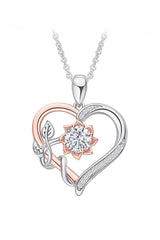 Flower heart Pendant Necklace