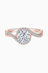 Twisted Moissanite Engagement Ring