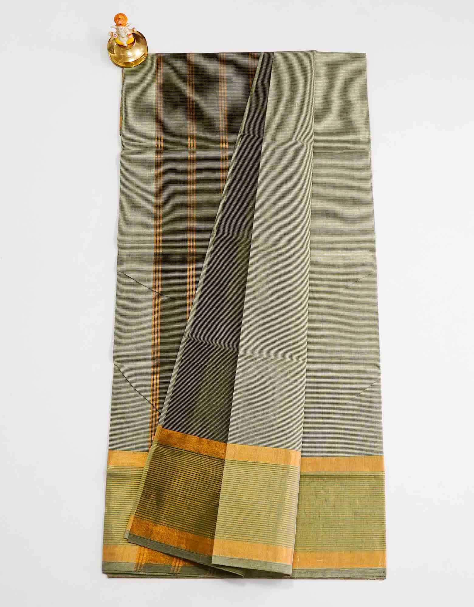 Grey Tissue cotton saree