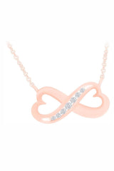 Rose Gold Color Yaathi Heart-Shape Infinity Necklace, Fashion Jewellery
