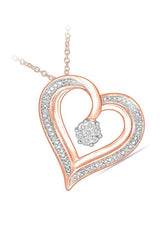 Rose Gold Color Love Heart Pendant Necklace, Pendant For Women