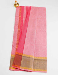 Carnation Pink Tissue cotton saree