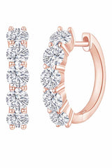 Rose Gold Color Hoop Earrings Online, Huggie Earrings for Women