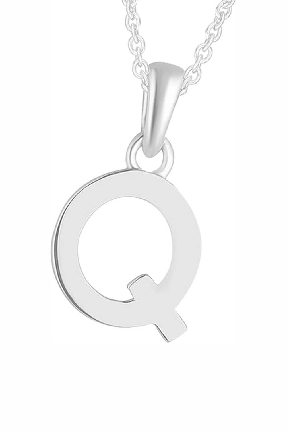 Q Letter Pendant Necklace Girls