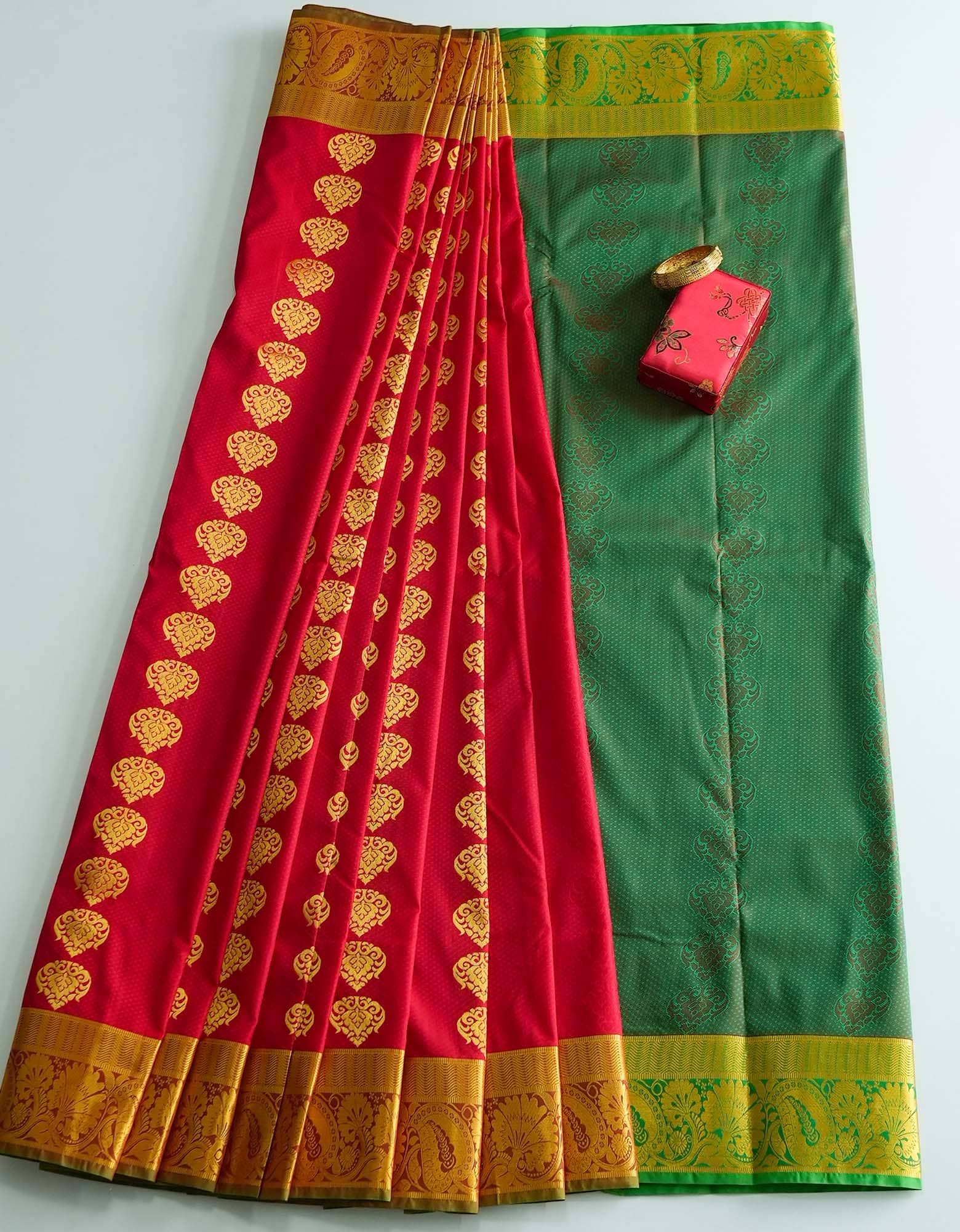 Emboss Butta Silk Saree