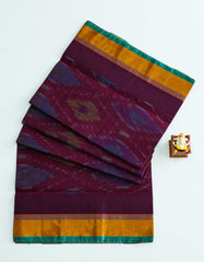 Dark Violet Color Orissa Cotton Saree