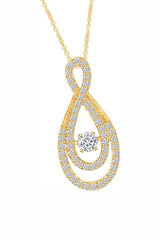 Yellow Gold Color Yaathi Moissanite Infinity Pendant Necklace, Jewellery
