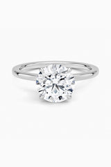 Secret Halo Round Cut Moissanite Ring