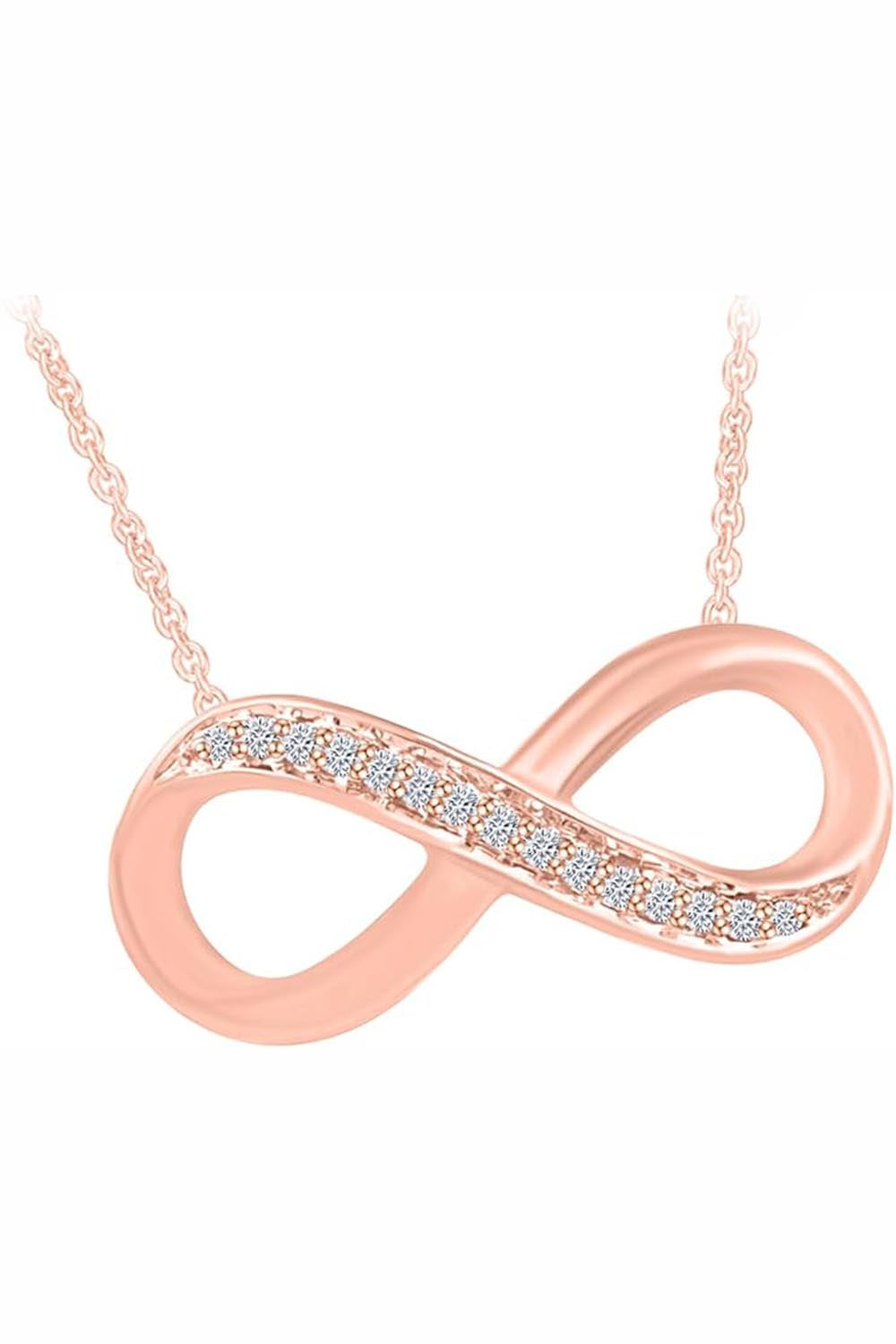 Rose Gold Color Yaathi Infinity Necklace, Women's Pendant Necklace
