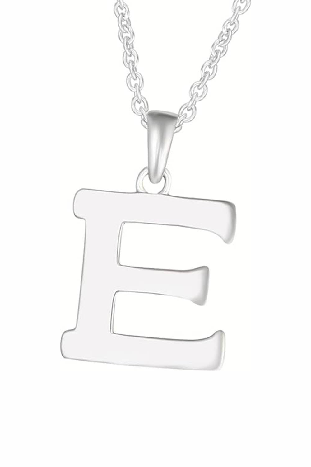 E Letter Pendant Necklace Girls