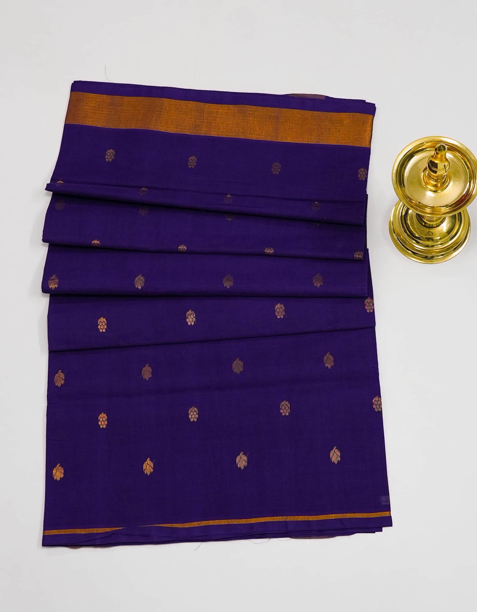 Indigo Color Tant Cotton Saree