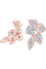 Rose Gold Color Multi Shaped Stud Earrings, Stud Earrings for Women 